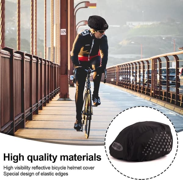 2-pack cykelhjälmsregnskydd - Regnskydd - Hjälmskydd - Reflexband - Universal