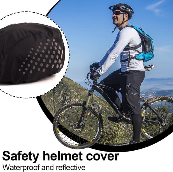 2-pack cykelhjälmsregnskydd - Regnskydd - Hjälmskydd - Reflexband - Universal