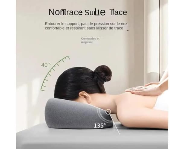 Ansigtsmassagepude - Ergonomisk - Memoryskum - Åndbar - Komfortabel