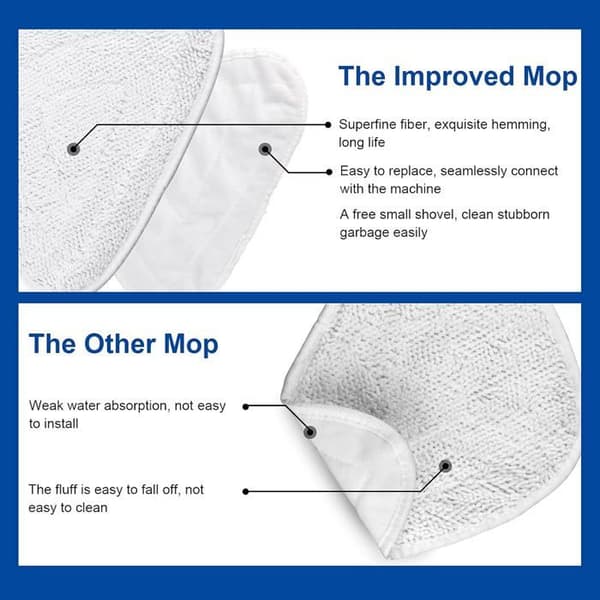 3 stk mikrofiber moppeputer erstatningskluter for dampmopp