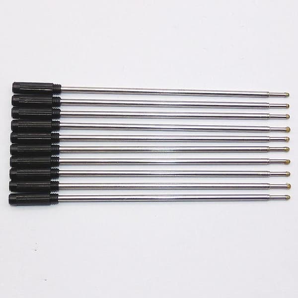 10 stk. krydsformede kuglepenne-refiller blæk medium og sort Wf Shytmv Blue