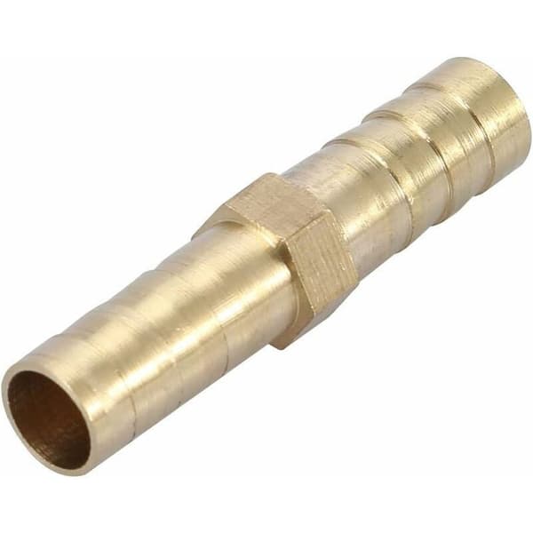 (6mm 10 stk) Tovejs lige rørfitting med modhager Messingfitting Rørforbinder Samling 6/8/10/12/14/mm