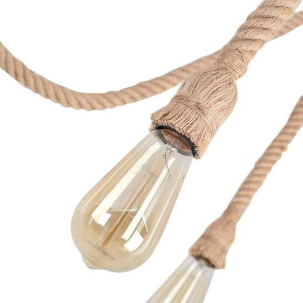 DIY Retro industriel hamptov lysekrone, 3-lys pendel, E27 fatning til retro loftslampe
