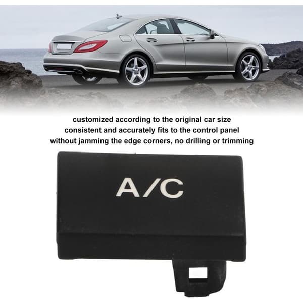 Luftkonditioneringsknapp – Mercedes E W212 E63 09-16 – Svart ABS A/C – Enkelt byte