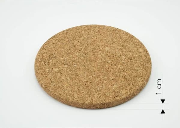 Sett med 3 korkgryteunderlag – 19 cm diameter