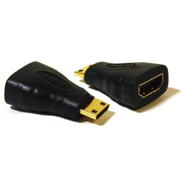 Mini HDMI -sovitin - HDMI naaras - Musta - Urosliitin - Video