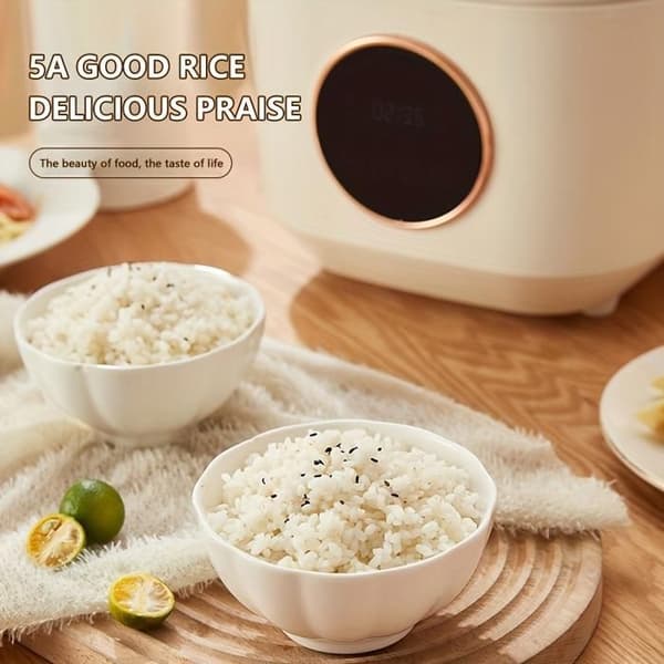 Riskokare, 5L elektrisk riskokare, 900W riskokare med timer, 9 matlagningsprogram, smart vit