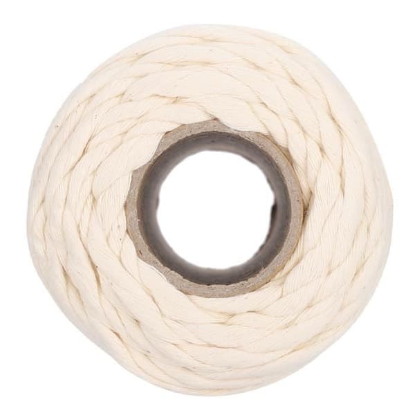 Bomullssnöre - 100m - 4mm tjockt - Perfekt för makramé - DIY-tillbehör