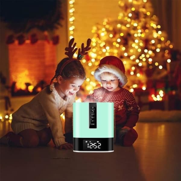 Kannettava Bluetooth-kaiutin, langaton kannettava Bluetooth-kaiutin 7-värisellä LED-valolla - 10W - Herätyskellolla
