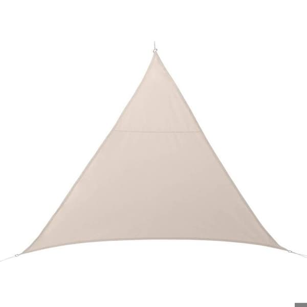 Triangulär \"Curacao\" solsegel, vetefärg, 3 x 3 x 3m, polyester - Hespéride