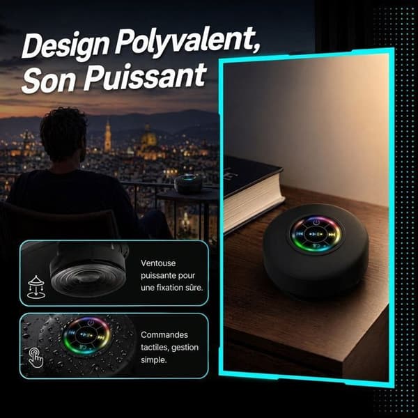 Mini Bluetooth-enhet 400mAh med LED-lys, mini Bluetooth-høyttaler, sprutsikker høyttaler (IPX4-klassifisering)