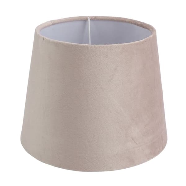 Beige stofflampeskjerm – Konisk E27/E14 – Myk håndlaget stue – 21,5 cm