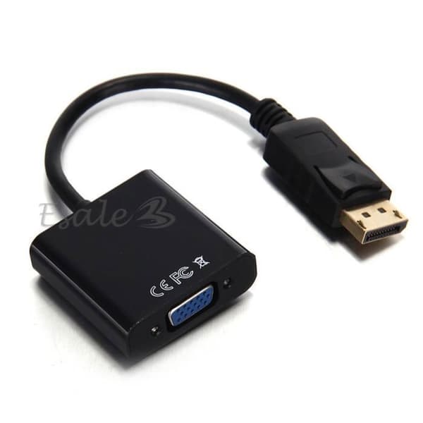 DisplayPort til VGA hun-adapterkabel - Sort - 1920x1080P - HP PC
