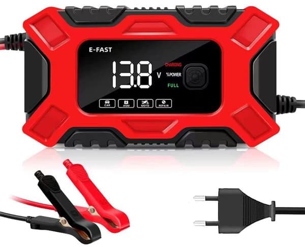 12V 6A Batterilader - Vedlikeholdslader - Smart Helautomatisk Billader