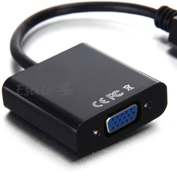 DisplayPort til VGA hun-adapterkabel - Sort - 1920x1080P - HP PC
