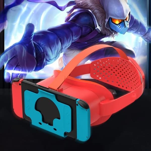 VR-headset 3D VR-briller med justerbar linse og hovedbånd med justerbar HD-linse til Switch og Switch OLED