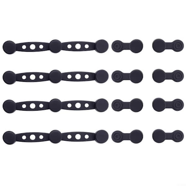 Magnetisk silikoneholder til friturebagerpapir, 4 sæt monteringsclips, non-stick tilbehør, rød, sort, grå (sort)