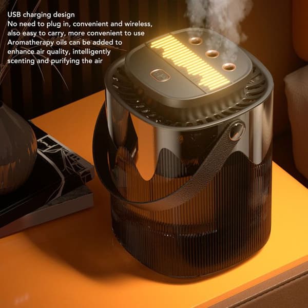 X6 3000ml Luftfukter – Trådløs USB Oppladbar – Stillegående Aroma Diffuser – Soverom/Kontor