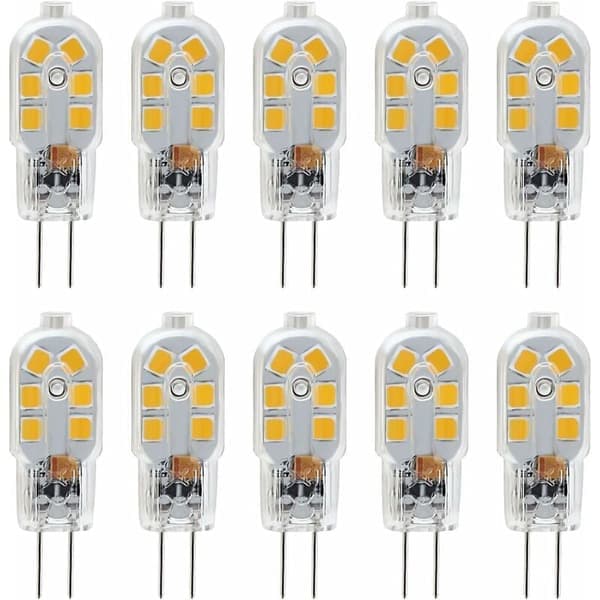 G4 LED-lampor 12V, 1W motsvarande 10W halogen, ej dimbar, 10-pack