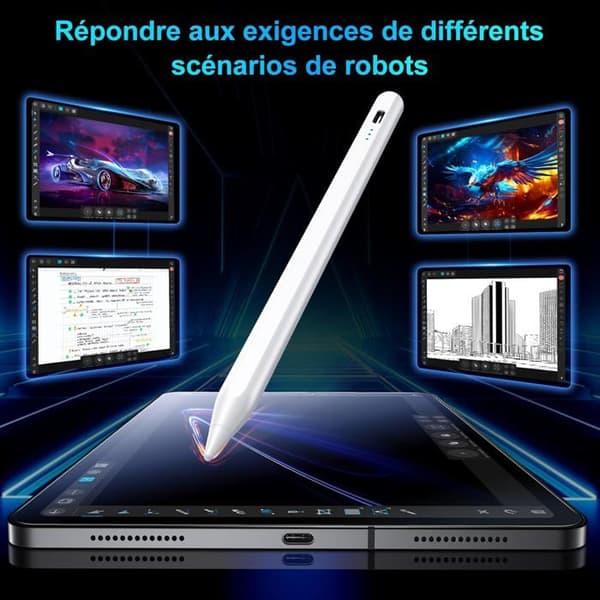 Stylus for iPad 2018-2025, hurtiglading, håndflateavvisning, tilt
