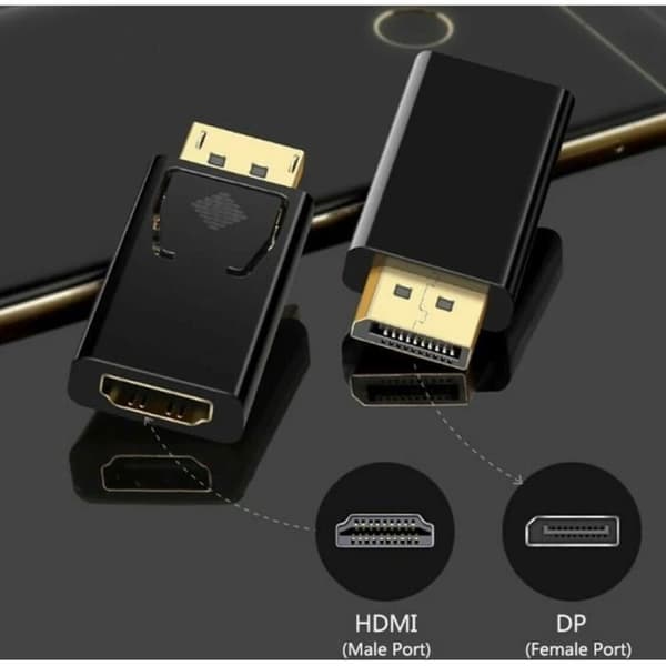 DisplayPort til HDMI-omformeradapter - INSTEN - 4K - Hann til Hunn - Svart