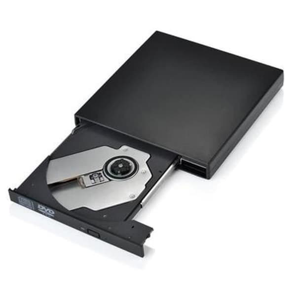 Ekstern USB 2.0 DVD-R & CD-RW brænder/læser kompatibel med Windows 2000/XP/Vista/Windows 7 -- Sort
