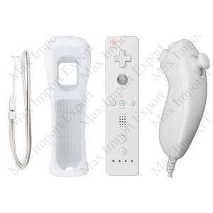 Gamepad - Wii - Fjärrkontroll + Nunchuck - Trådlös - Skyddsfodral - Rörelsesensor
