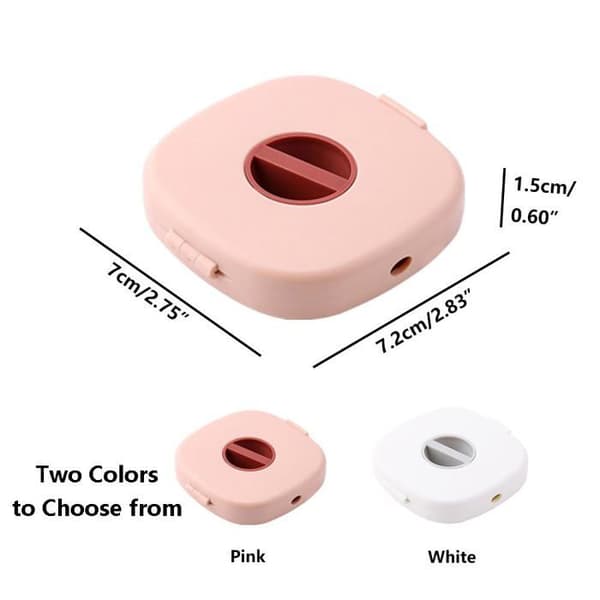 Et sett med 2 mini uttrekkbare kabeltromler (rosa)