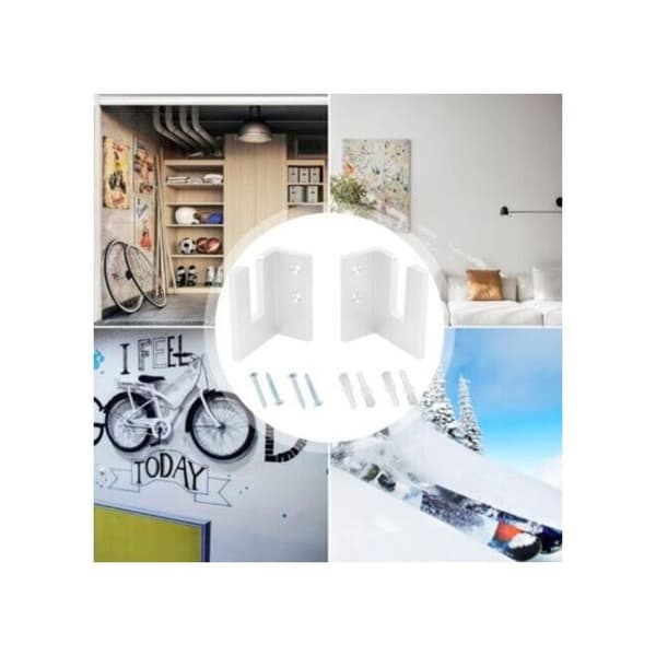 2-delt skistativ – 4 mm rustfrit akryl – Nem skruemontering – til garage, stue og kontor – sort