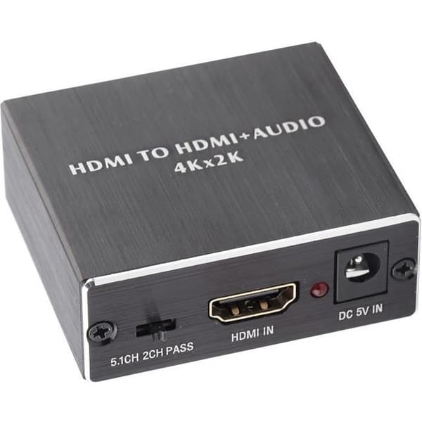 HDMI Audio Extractor, 4K * 2K-omformer, HDMI Audio Splitter, HDMI til HDMI + SPDIF-omformer + adapter
