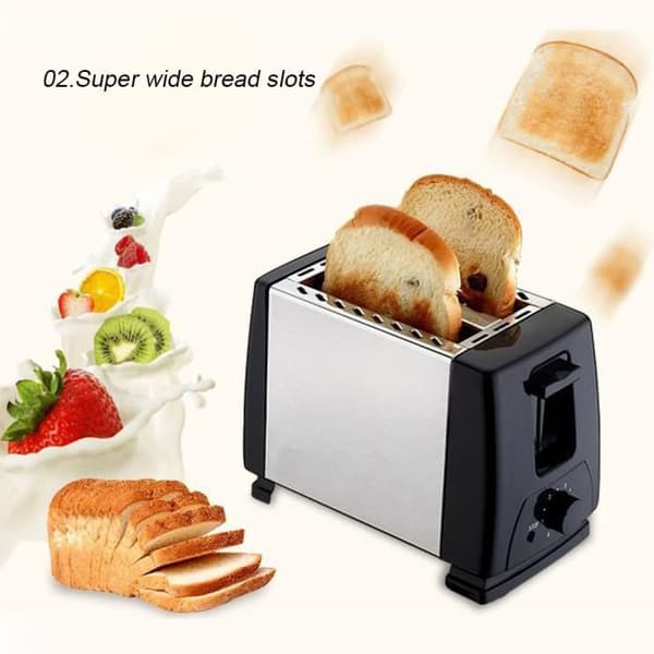 2-skive brødrister, 750W, 6 hastigheder, sort