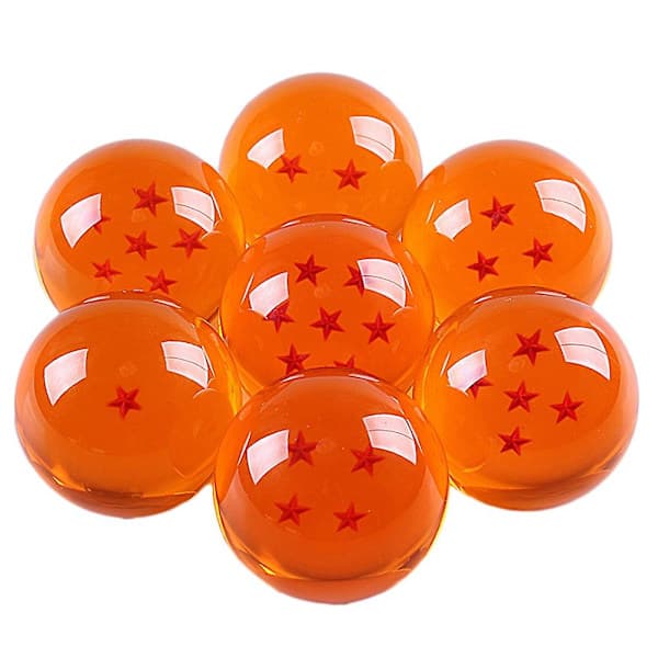 7 stk. Dragon Balls Krystalkuglesæt Anime Samleobjekter Legetøj