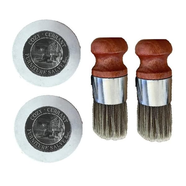 2-delt Wise Owl lædermøbelpomadesæt (lædermøbelpomade og børste)