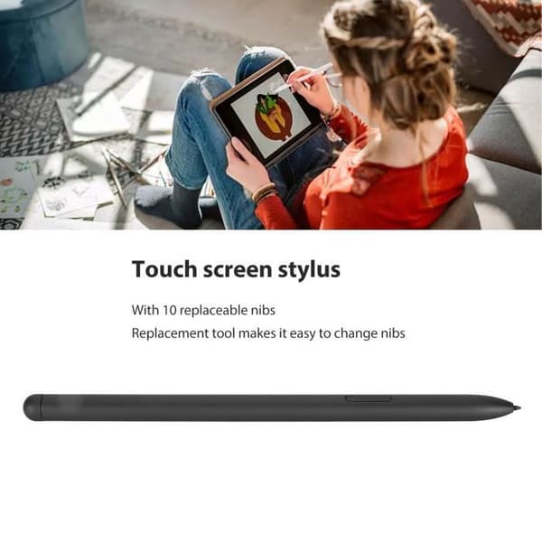 Stylus til Tab S7 Tablet Stylus til Galaxy Tab S7 S7+ Plus, med 10 Touchscreen Tips Sort Mothinessto yy02442