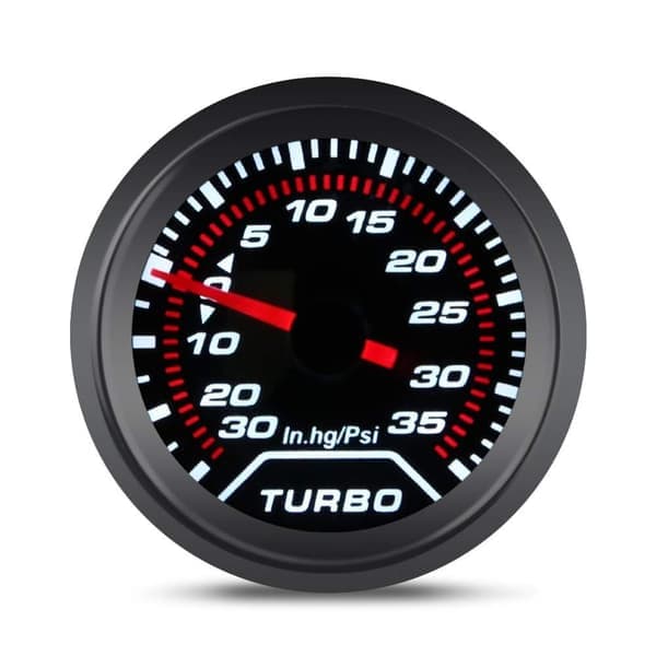 2 \" 52mm Bilmotor Universal Psi Turbo Laddtrycksmätare Rökt Lins LED