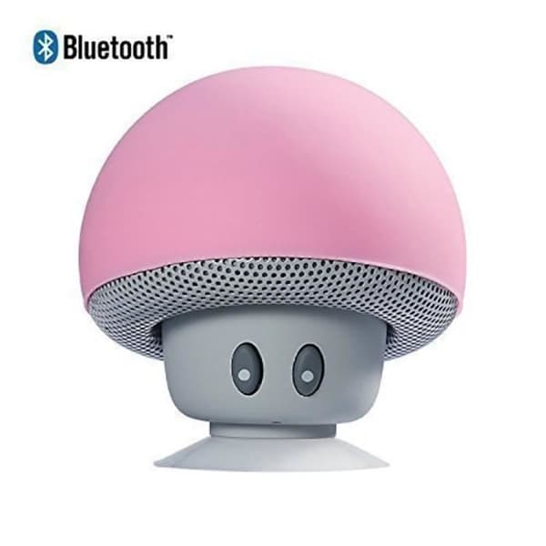 Mini trådløse champignon Bluetooth-højttalere - Vandafvisende - Pink