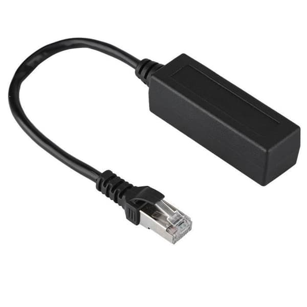 Ethernet-adapter - RJ45 - 1 han til 3 hun - Sort - 20,5 cm - Netværkskabel