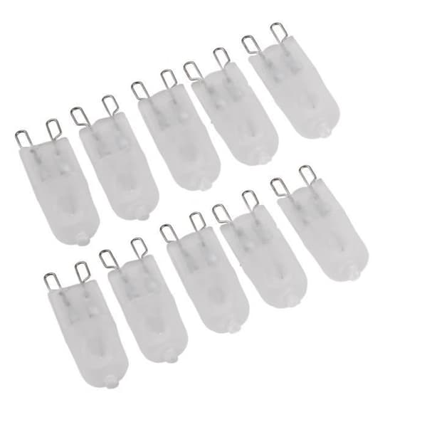 10 x G9 Halogenpærer, Varmhvit, 40W, Frostet