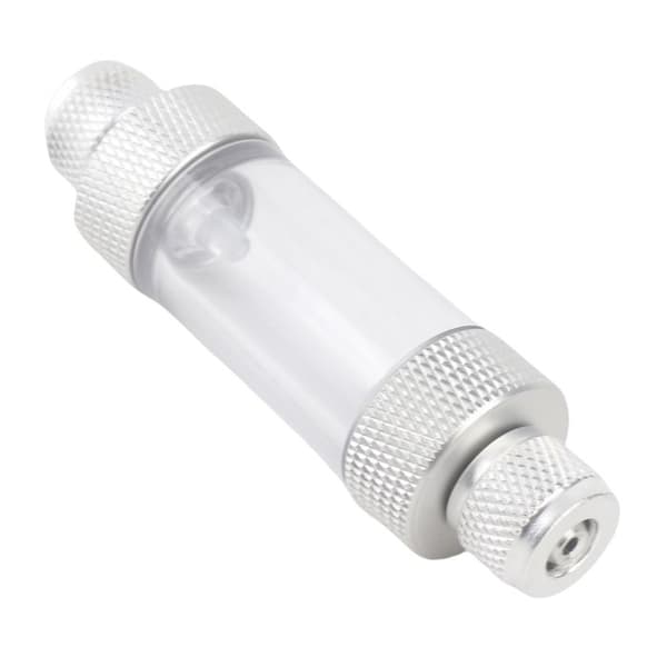 CO2-bubbelräknare med dubbla utlopp – W00-02B – backventil i metall – aquascaping – silver