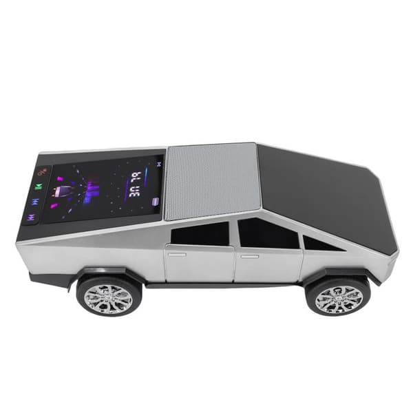 Bluetooth Pickup-högtalare – HD Stereo TWS FM – LED-rytm – Bilpresent – Silver
