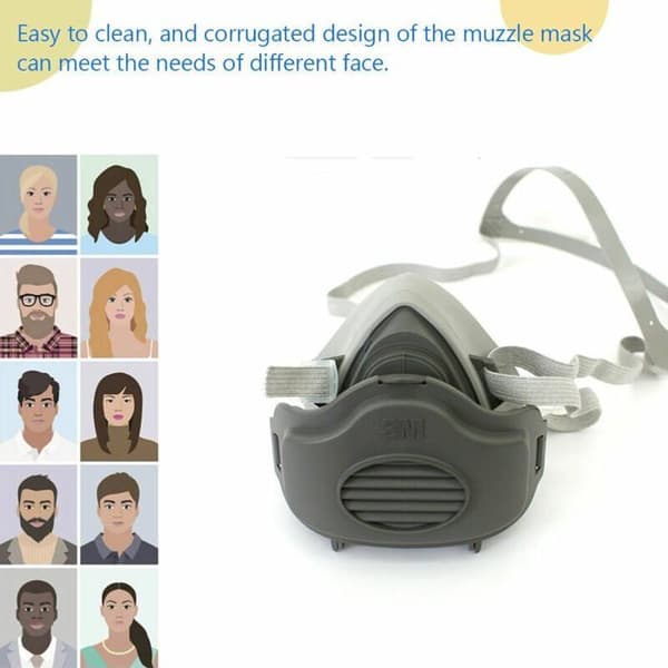 1 stk. halv støvmaske - Tre-delt støvmaskesæt 3200
