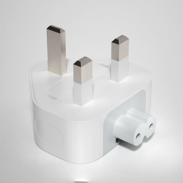 AC-adapter, britisk lader, reserveplugg, omformer, standard 3-pinners veggplugg