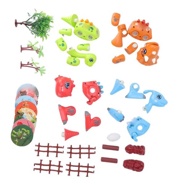 Magnetisk Dinosaur – Lysende Brachiosaurus – Pædagogisk Gør-det-selv – Blødt LED-lys – STEM-legetøj 3+