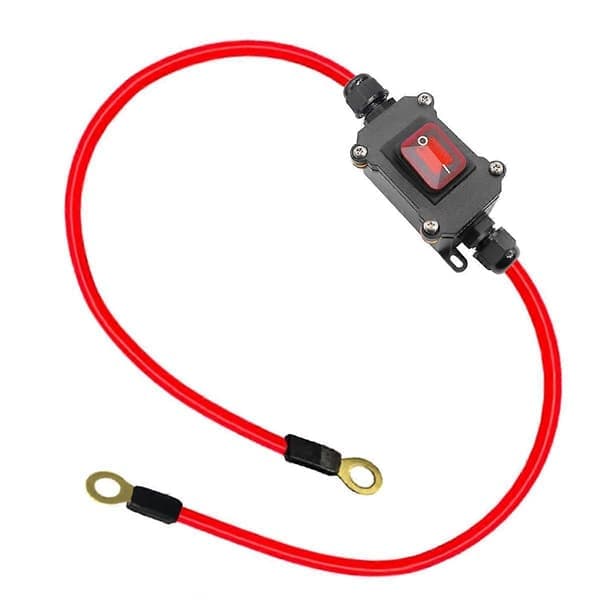 DC12V Inline-afbryder DC12-24V DPST Dobbelt sideledningsafbryder 25A IP67 med tænd/sluk hurtigforbindelse/Di Rød&Sort