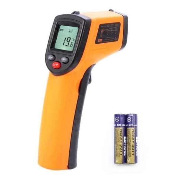 Infrarødt termometer - Laser - Temperatur -50 til 400°C - Bakgrunnsbelyst LCD-skjerm