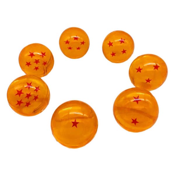 7 stk Dragon Balls Krystallkule Sett Anime Samleobjekter Leker