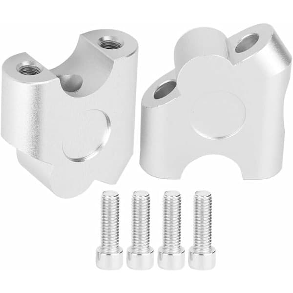 Universal 22mm motorsykkelstyre riser klemmeadapter, krom