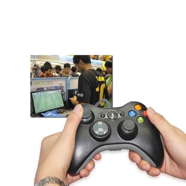 Gamepad - Microsoft - Xbox 360 - Trådbunden - Svart - PC-kompatibel