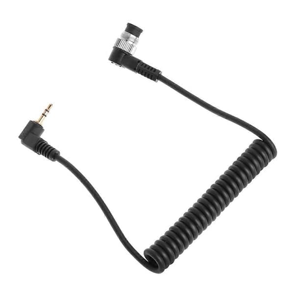 2,5 mm-N1 kamerautløserkabel for kamera, svart