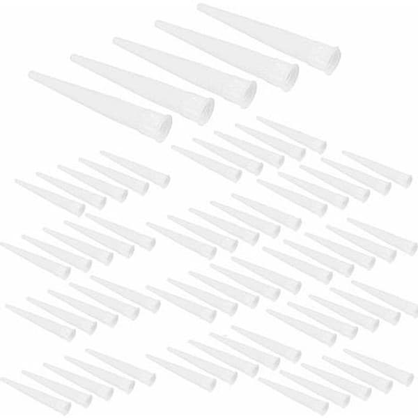 100 stk. silikonpatron-dyser - Erstatningssilikontupper for patroner